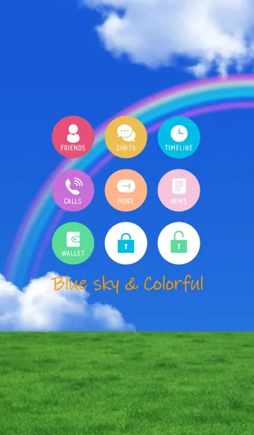 [LINE着せ替え] Blue sky ＆ Colorfulの画像1