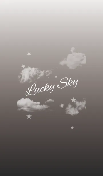 [LINE着せ替え] ブラック＆ホワイト/ラッキースカイの画像1