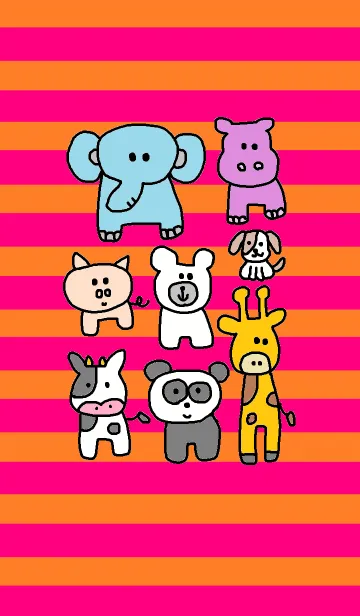 [LINE着せ替え] (動物 x ピンク)の画像1