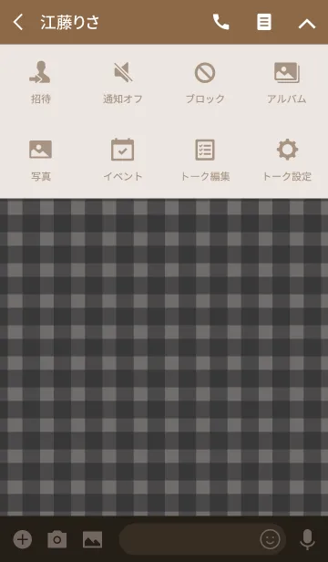 [LINE着せ替え] Gingham Check Brown -MEKYM-の画像4