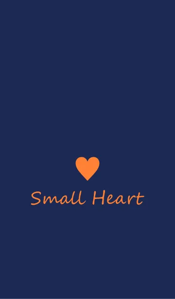 [LINE着せ替え] Small Heart *Navy+Orange*の画像1