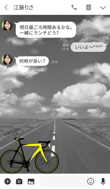 [LINE着せ替え] ROAD BIKE LIFE YELLOW Ver.の画像3