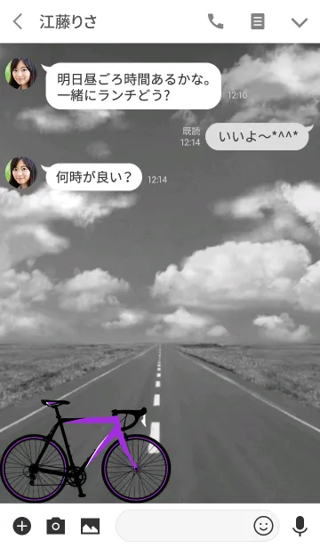 [LINE着せ替え] ROAD BIKE LIFE PURPLE Ver.の画像3