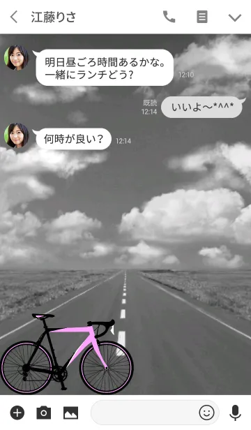 [LINE着せ替え] ROAD BIKE LIFE PINK Ver.の画像3