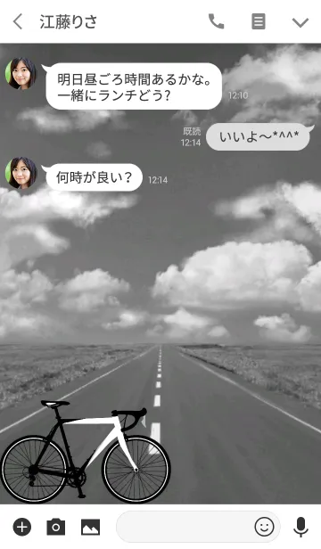 [LINE着せ替え] ROAD BIKE LIFE WHITE Ver.の画像3