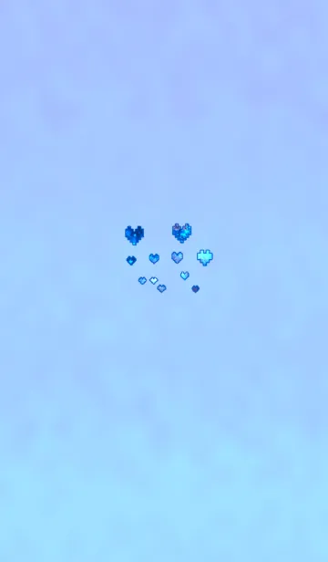 [LINE着せ替え] ドットハートブルーの画像1