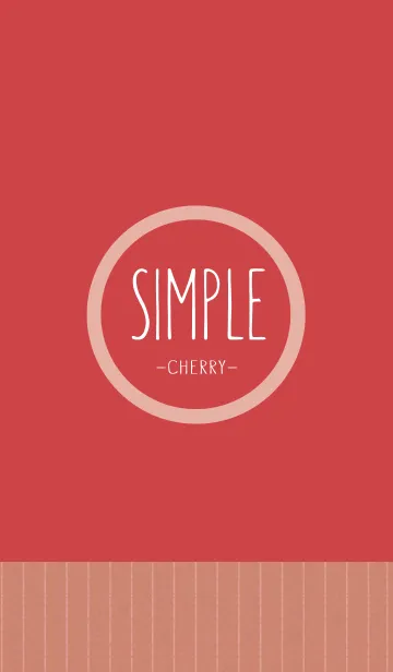[LINE着せ替え] SIMPLE -Cherry Red-の画像1