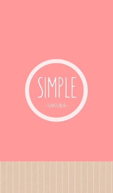 [LINE着せ替え] SIMPLE -Sakura Pink-の画像1