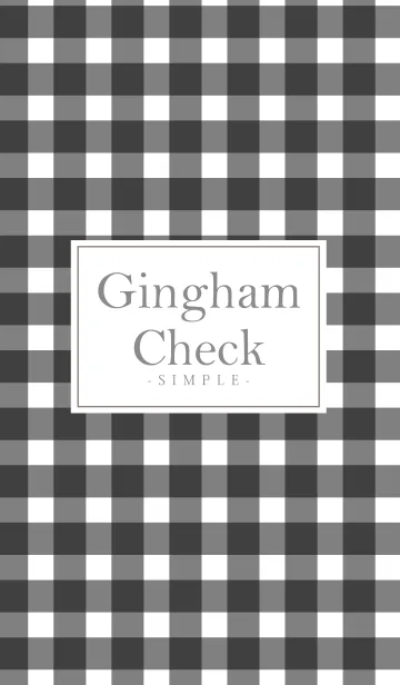 [LINE着せ替え] Gingham Check Black -MEKYM-の画像1