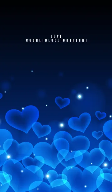 [LINE着せ替え] LOVE COBALT BLUE LIGHT HEART.の画像1