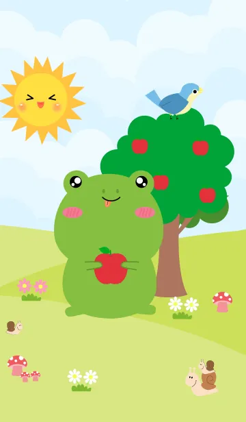 [LINE着せ替え] Love Little Frog Theme (jp)の画像1