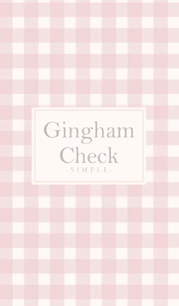 [LINE着せ替え] Gingham Check Natural Pink -MEKYM-の画像1