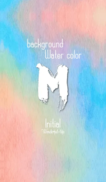 [LINE着せ替え] background Water color Initial [M].の画像1