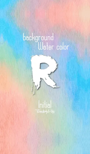 [LINE着せ替え] background Water color Initial [R].の画像1