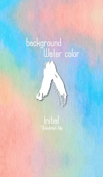 [LINE着せ替え] background Water color Initial [A].の画像1