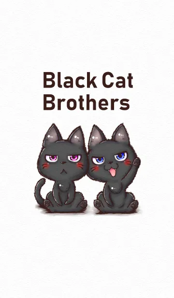 [LINE着せ替え] 黒猫兄弟の画像1