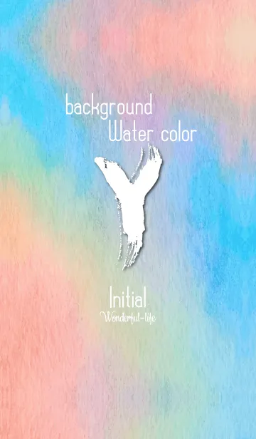 [LINE着せ替え] background Water color Initial [Y].の画像1