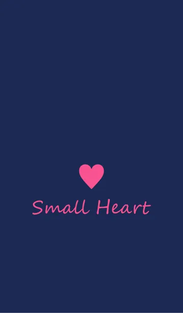 [LINE着せ替え] Small Heart *Navy+Pink*の画像1