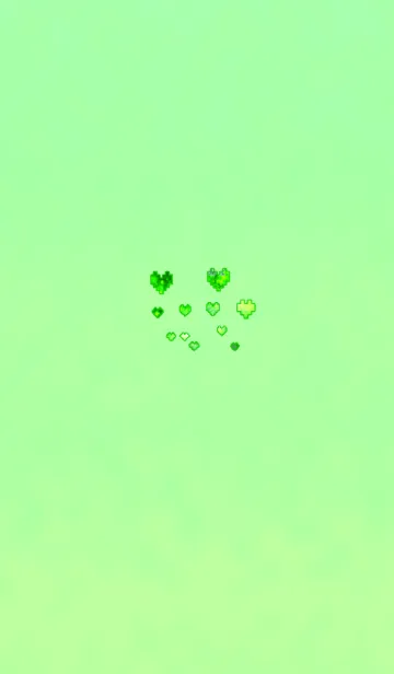 [LINE着せ替え] ドットハートブルーグリーンの画像1