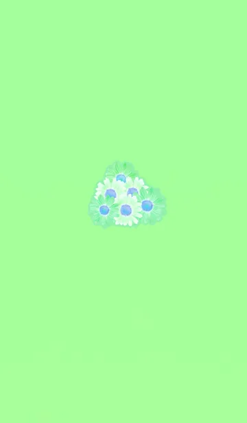 [LINE着せ替え] 花束ライトブルーグリーンの画像1