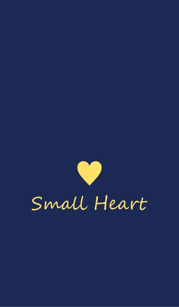 [LINE着せ替え] Small Heart *Navy+Yellow*の画像1