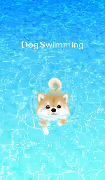 [LINE着せ替え] 柴犬 -Dog Swimming-の画像1