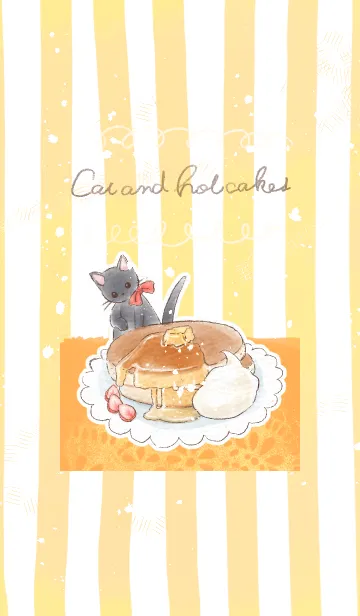[LINE着せ替え] 猫とホットケーキの画像1