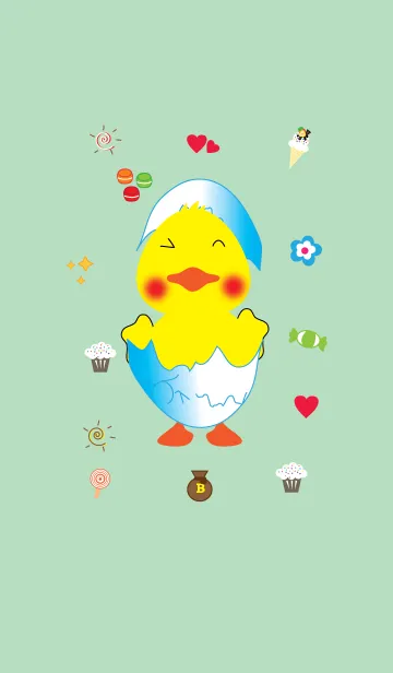 [LINE着せ替え] Cute duck theme v.5 (JP)の画像1