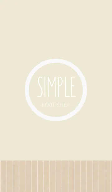 [LINE着せ替え] SIMPLE -Ecru Beige-の画像1