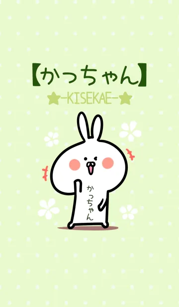 [LINE着せ替え] ☆【かっちゃん】のウサギ着せかえ☆Greenの画像1