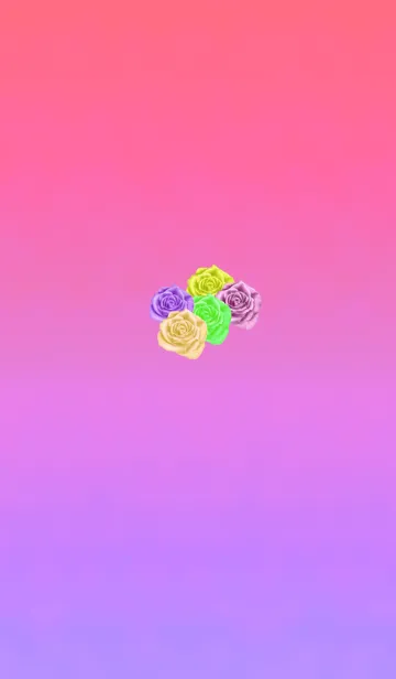 [LINE着せ替え] バラの花束ピンクレッドの画像1