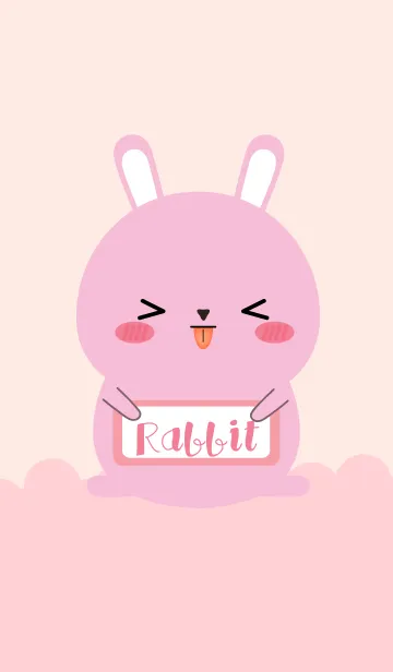 [LINE着せ替え] Love Cute Pink Rabbit Theme (jp)の画像1