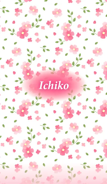 [LINE着せ替え] いちこ専用♪Flower-pinkピンクの花柄の画像1