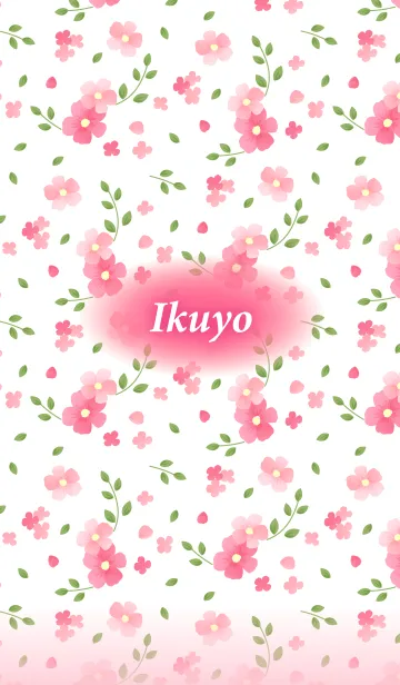 [LINE着せ替え] いくよ専用♪Flower-pinkピンクの花柄の画像1