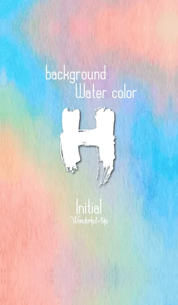 [LINE着せ替え] background Water color Initial [H].の画像1