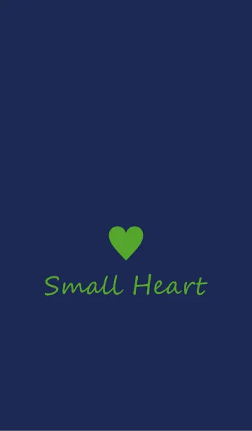 [LINE着せ替え] Small Heart *Navy+Green*の画像1