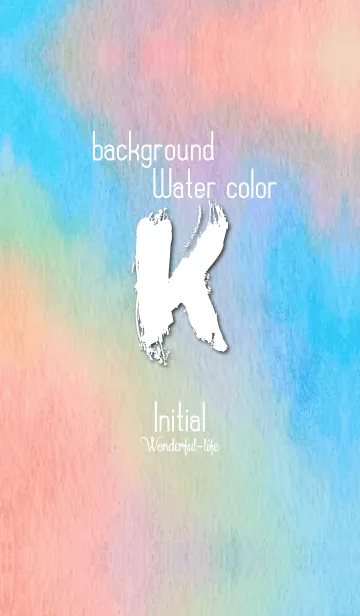 [LINE着せ替え] background Water color Initial [K].の画像1