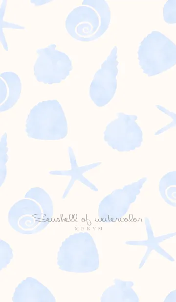 [LINE着せ替え] Seashell of watercolor -BLUE-の画像1