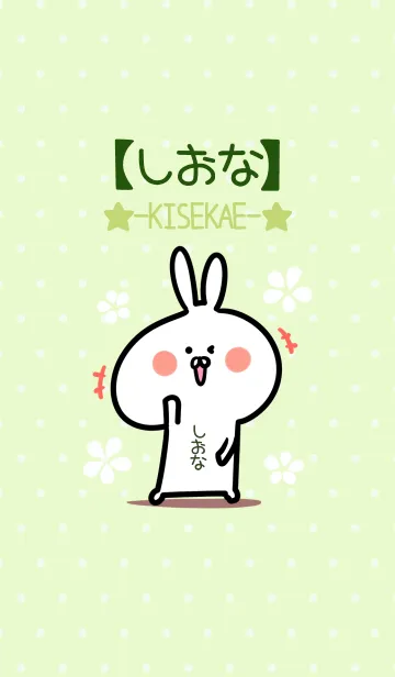 [LINE着せ替え] ☆【しおな】のウサギ着せかえ☆Green☆の画像1