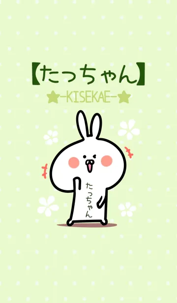 [LINE着せ替え] ☆【たっちゃん】のウサギ着せかえ☆Greenの画像1