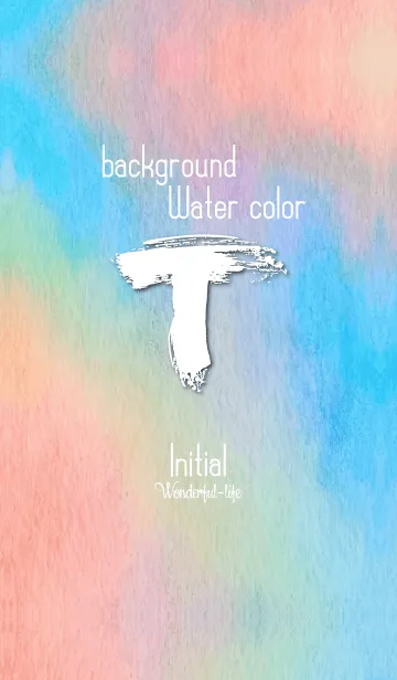 [LINE着せ替え] background Water color Initial [T].の画像1