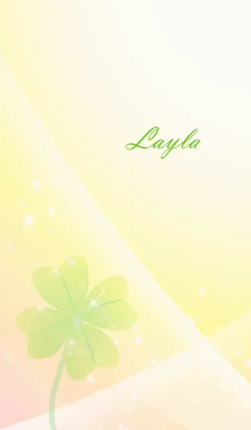 [LINE着せ替え] No.1230 Layla Lucky Clover nameの画像1