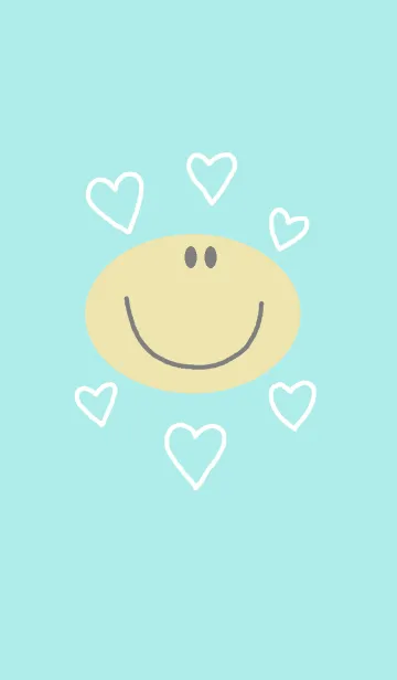 [LINE着せ替え] パステルブルー x スマイルニコの画像1