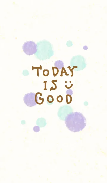 [LINE着せ替え] 水彩水玉2-スマイル-の画像1