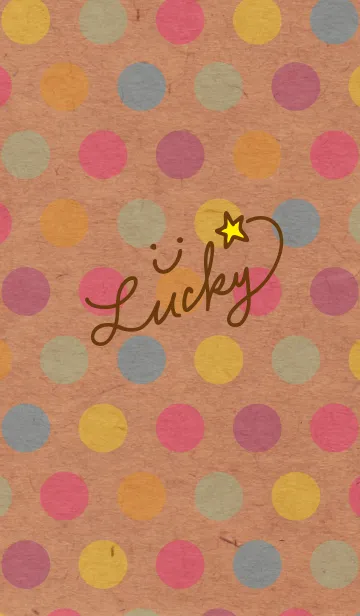 [LINE着せ替え] カラフル水玉クラフト-スマイル3-の画像1