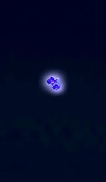 [LINE着せ替え] 闇夜のミニ金魚紫色2の画像1