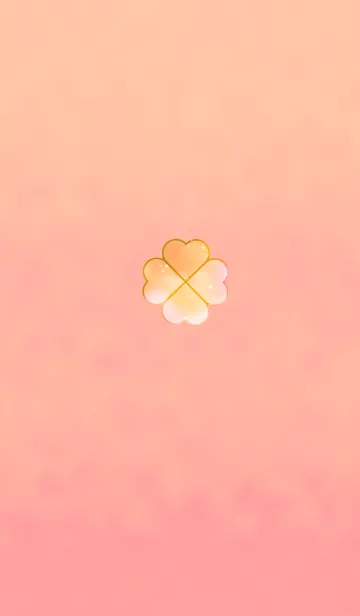 [LINE着せ替え] シンプル幸運オレンジクローバーの画像1