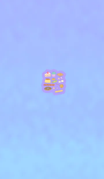 [LINE着せ替え] お菓子セットパープルの画像1