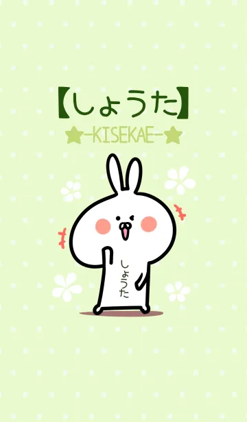 [LINE着せ替え] ☆【しょうた】のウサギ着せかえ☆Green☆の画像1