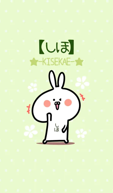 [LINE着せ替え] ☆【しほ】のウサギ着せかえ☆Green☆の画像1